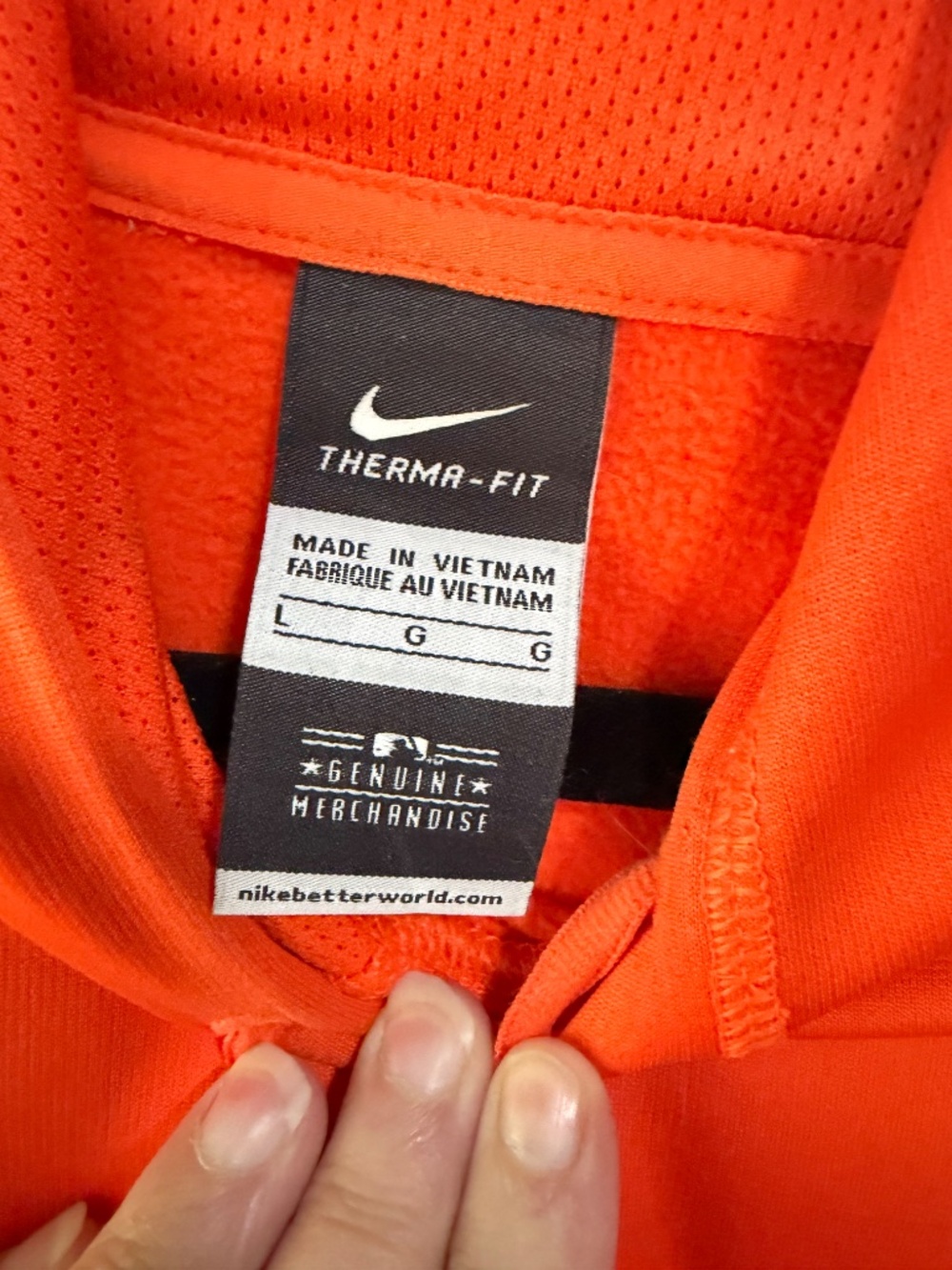 π§‘ Nike San Francisco Giants Therma-FIT Hoodie Large Genuine Merchandise - Picture 2 of 4